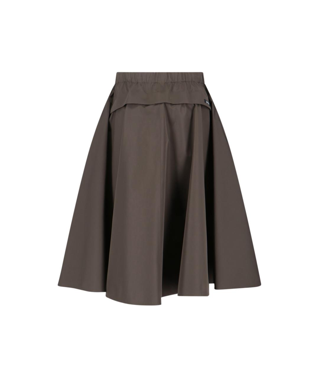PRADA Коричневая полиэстеровая юбка миди, фото 2