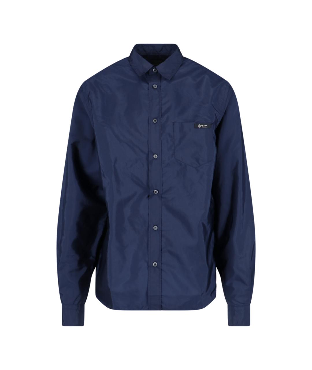 PRADA Темно-синяя кэжуал рубашка, фото 1