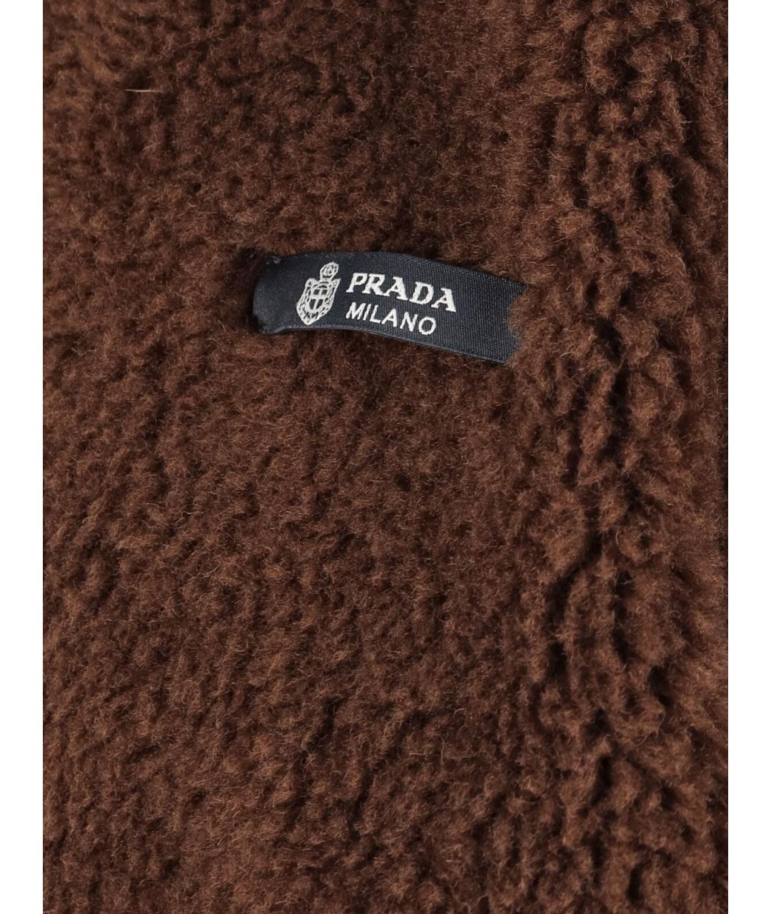 PRADA Коричневая шерстяная куртка, фото 3