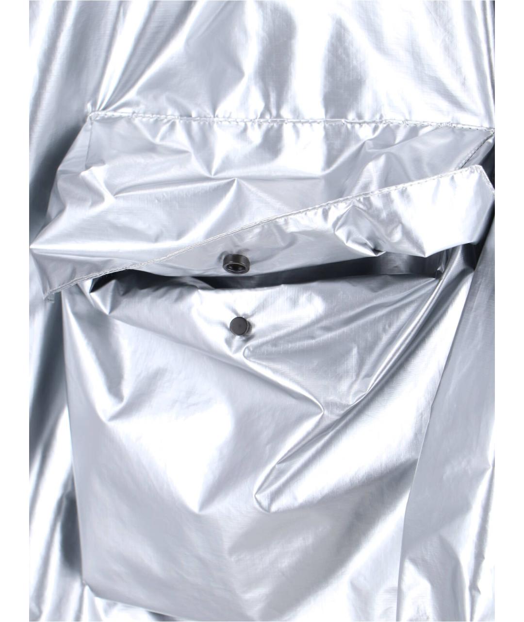 MONCLER Серебряная полиамидовая куртка, фото 3
