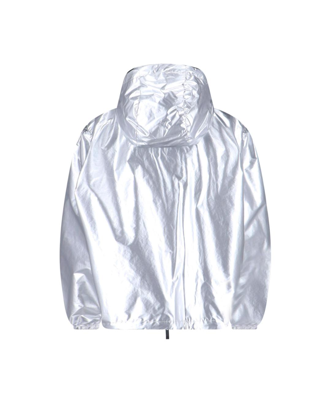 MONCLER Серебряная полиамидовая куртка, фото 1