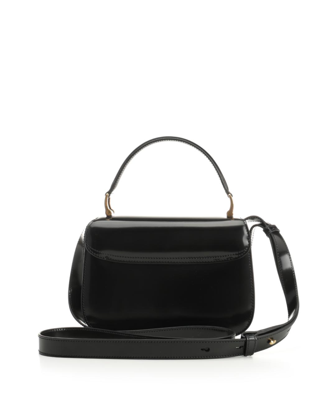 Ami Paris Черная кожаная сумка с короткими ручками, фото 3