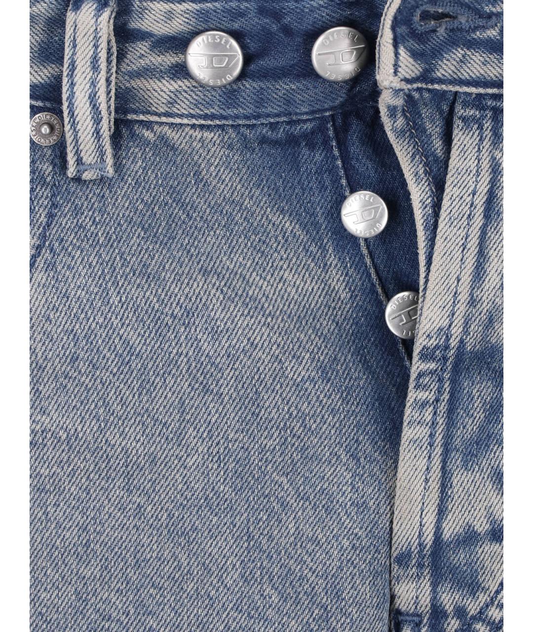 DIESEL Синие хлопковые прямые джинсы, фото 5