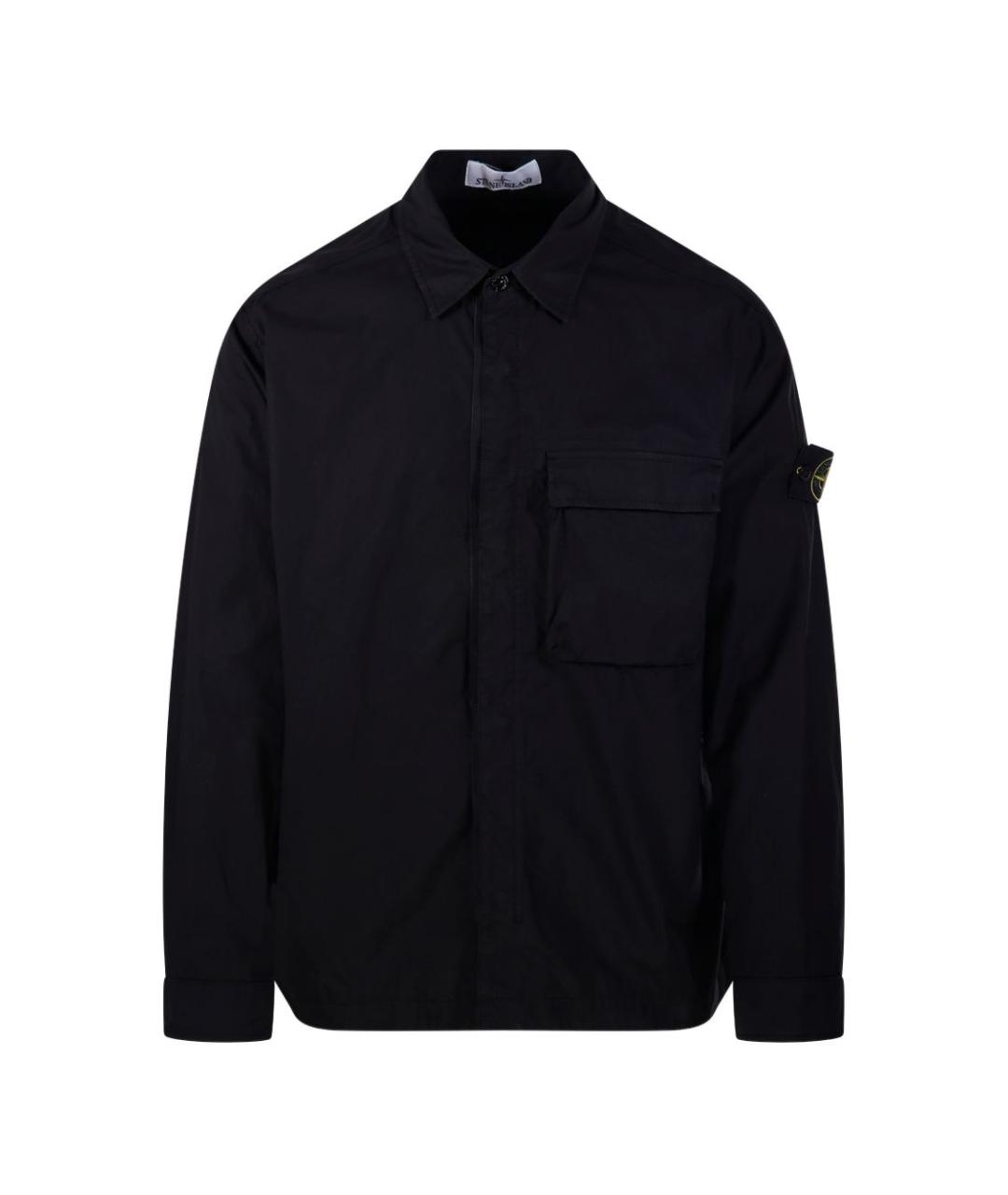 STONE ISLAND Черная хлопковая кэжуал рубашка, фото 1