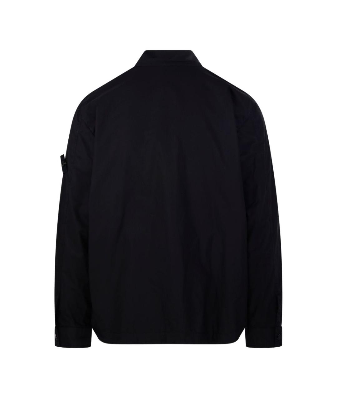 STONE ISLAND Черная хлопковая кэжуал рубашка, фото 2