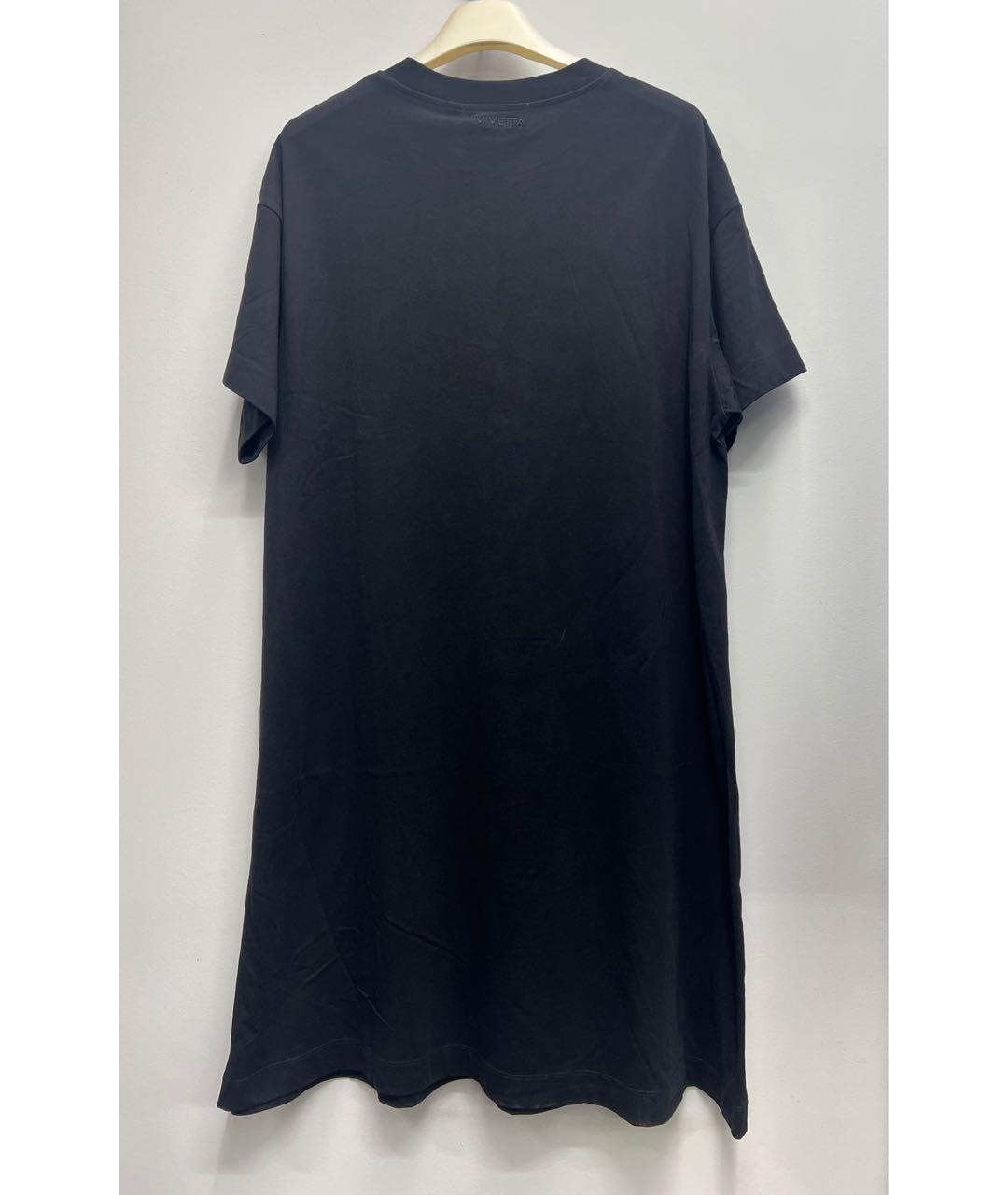 BLUMARINE Черное хлопковое повседневное платье, фото 2