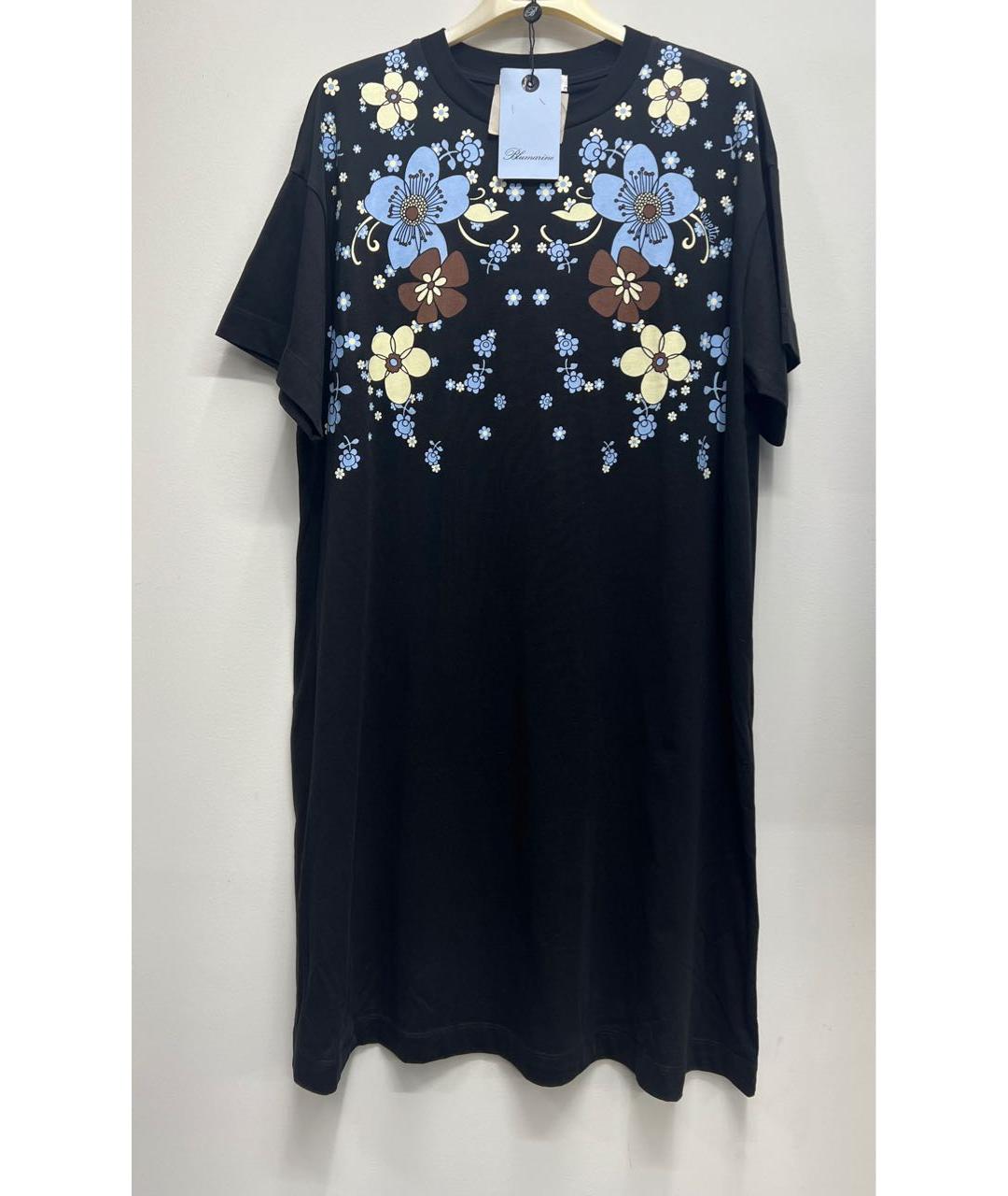 BLUMARINE Черное хлопковое повседневное платье, фото 3