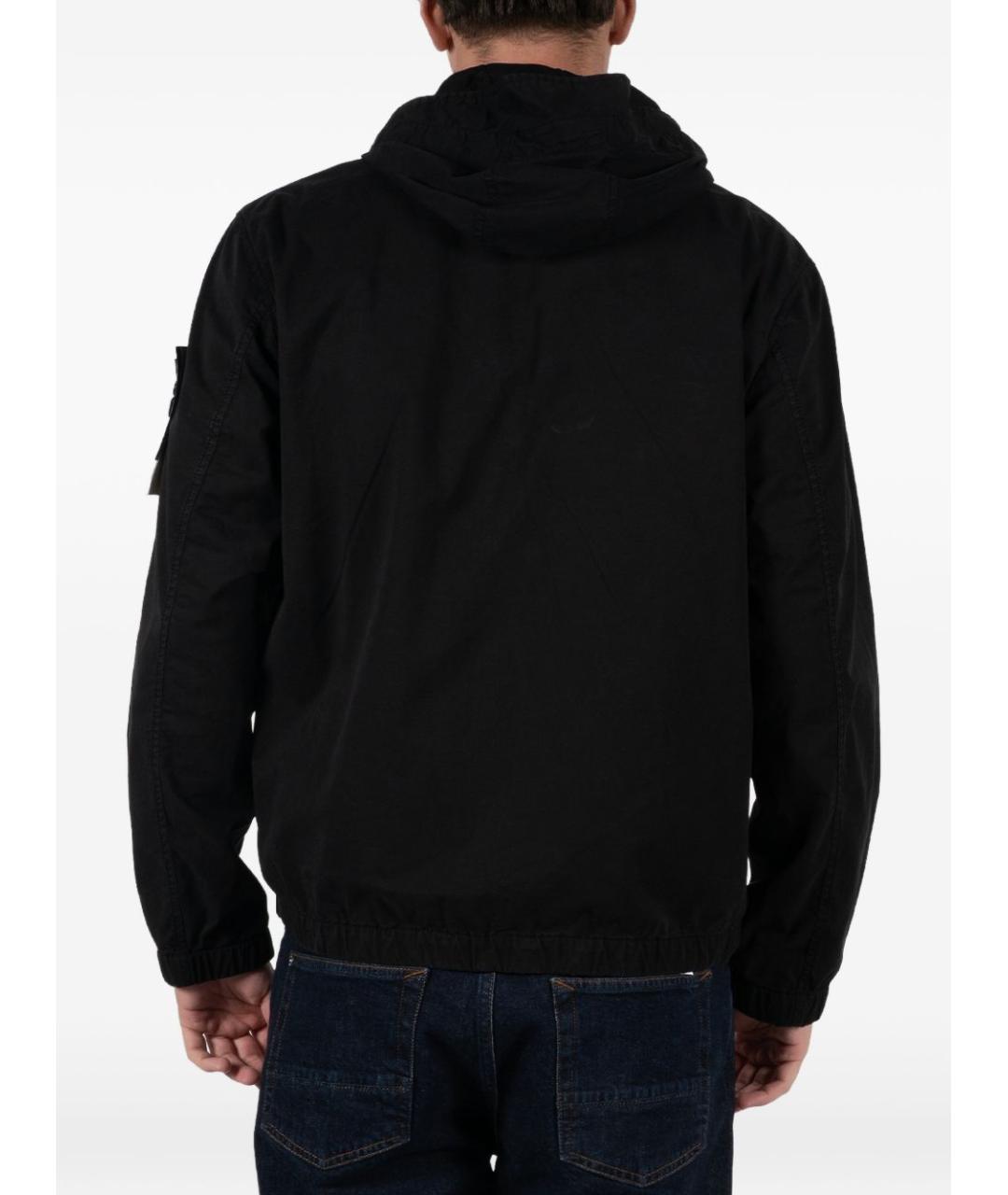 STONE ISLAND Черная хлопковая куртка, фото 2
