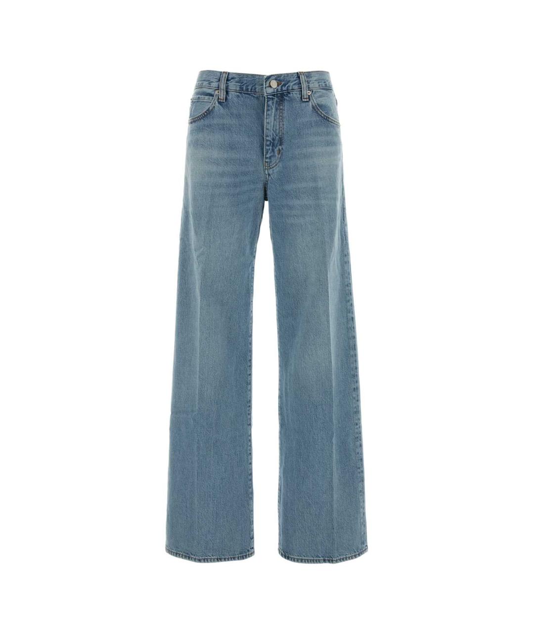 FRAME Голубые хлопковые прямые джинсы, фото 1