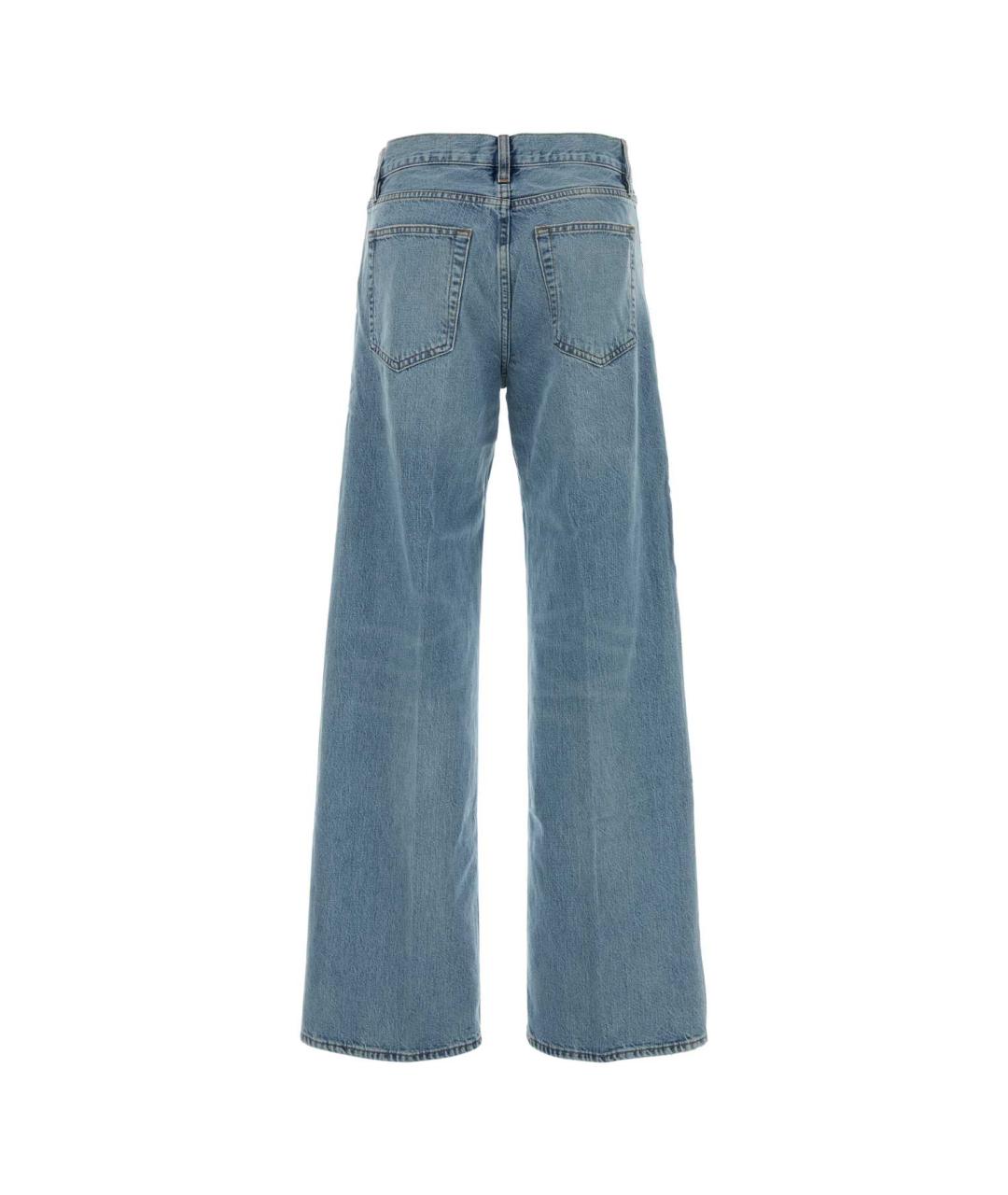 FRAME Голубые хлопковые прямые джинсы, фото 2