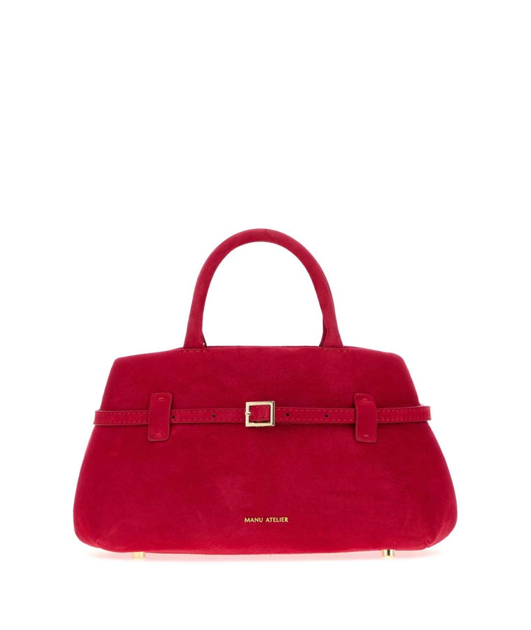 MANU ATELIER Красная замшевая сумка с короткими ручками, фото 1