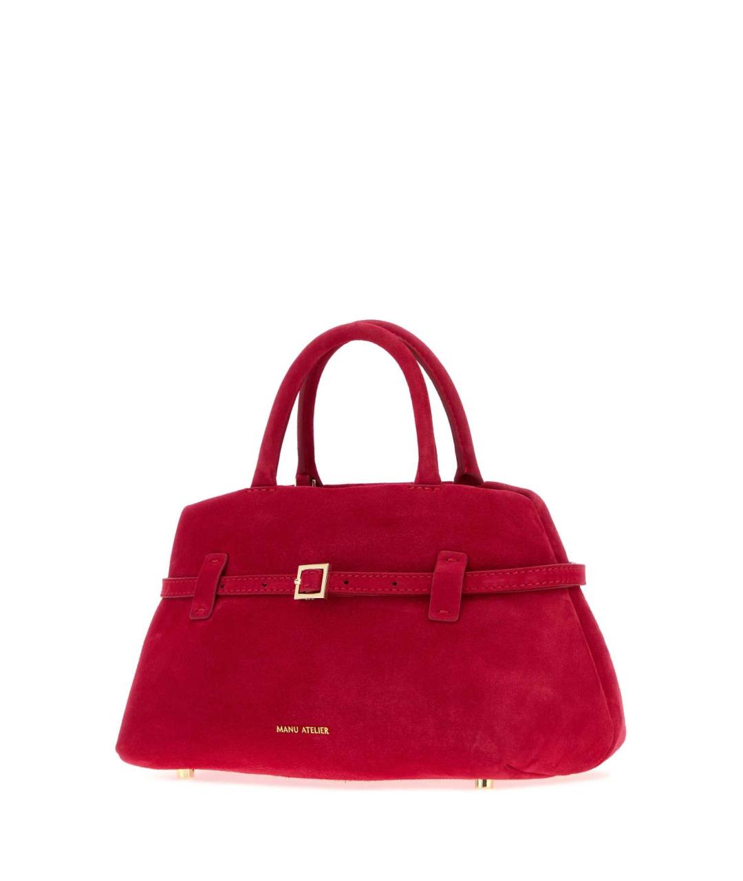 MANU ATELIER Красная замшевая сумка с короткими ручками, фото 2