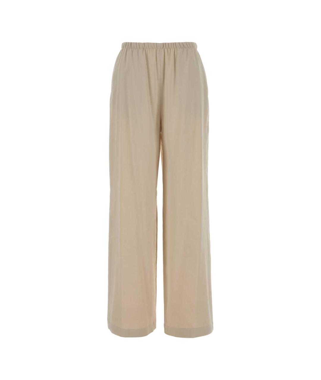 MAX MARA Бежевые льняные прямые брюки, фото 1