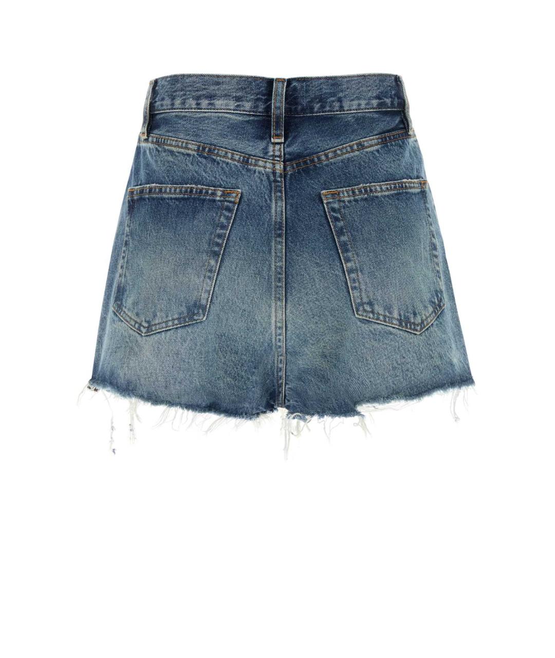 FRAME Синие хлопковые шорты, фото 2