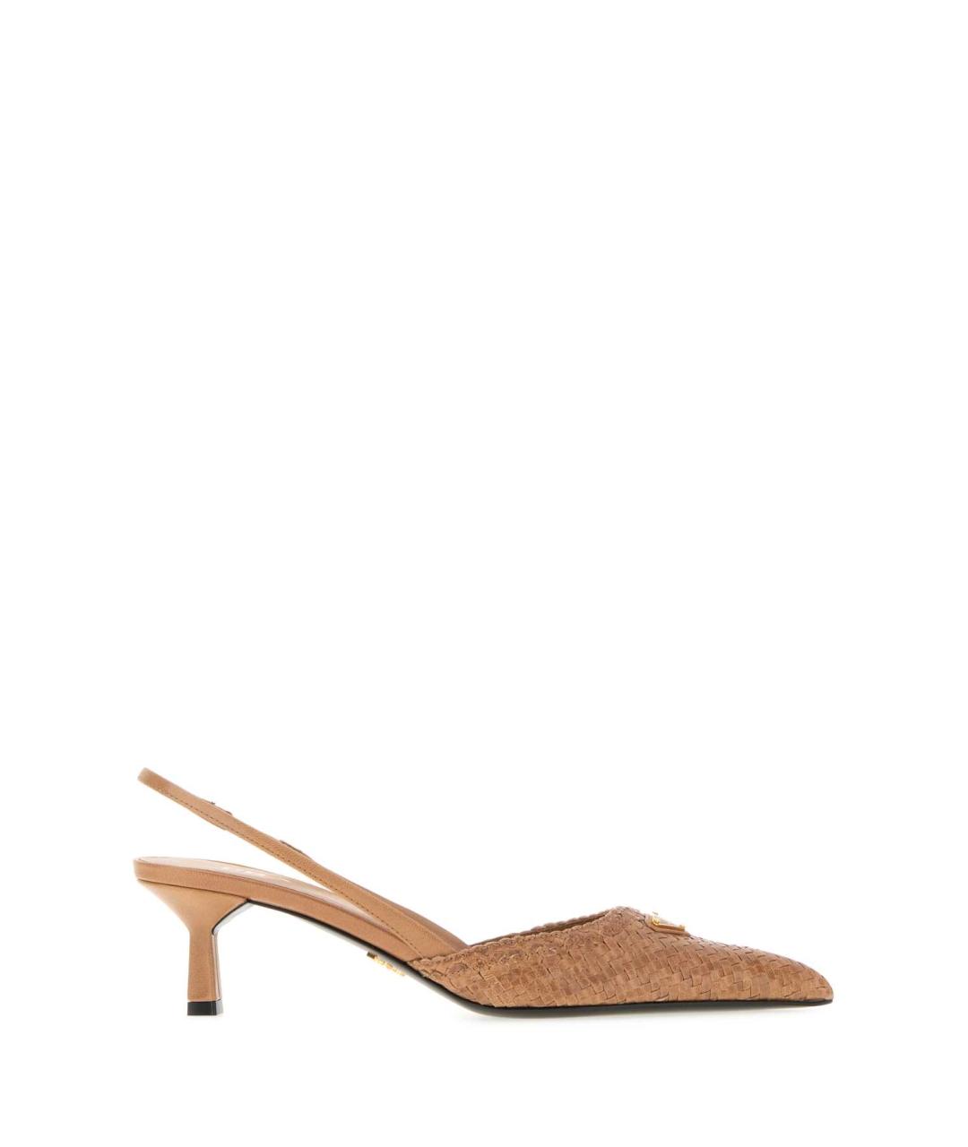 PRADA Бежевые кожаные туфли, фото 1