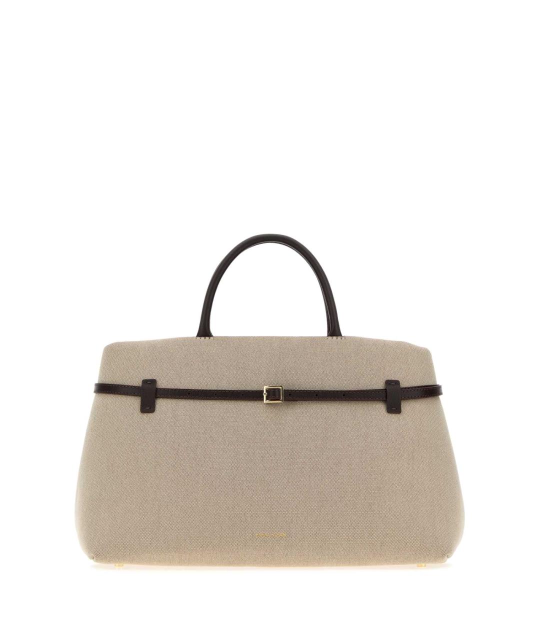 MANU ATELIER Бежевая тканевая сумка с короткими ручками, фото 1