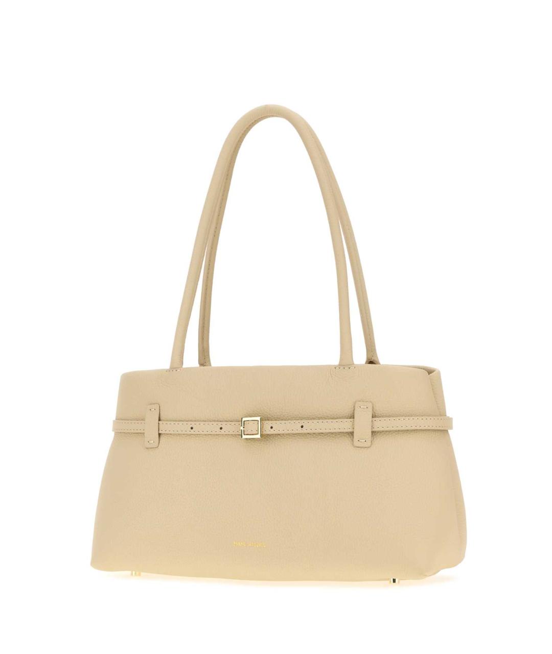 MANU ATELIER Бежевая кожаная сумка через плечо, фото 2