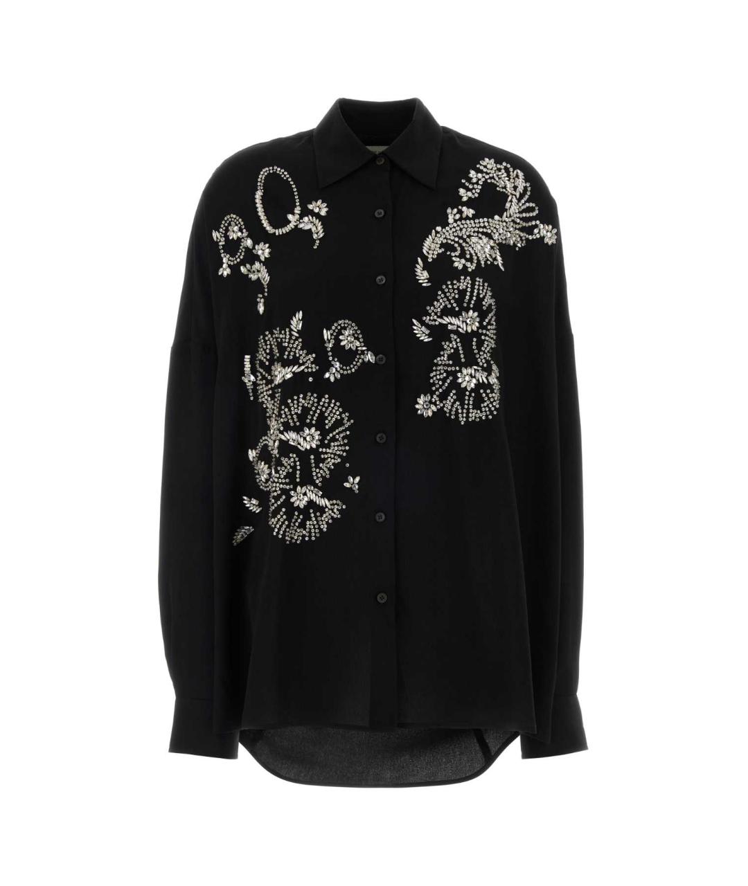 DRIES VAN NOTEN Черная полиэстеровая рубашка, фото 1