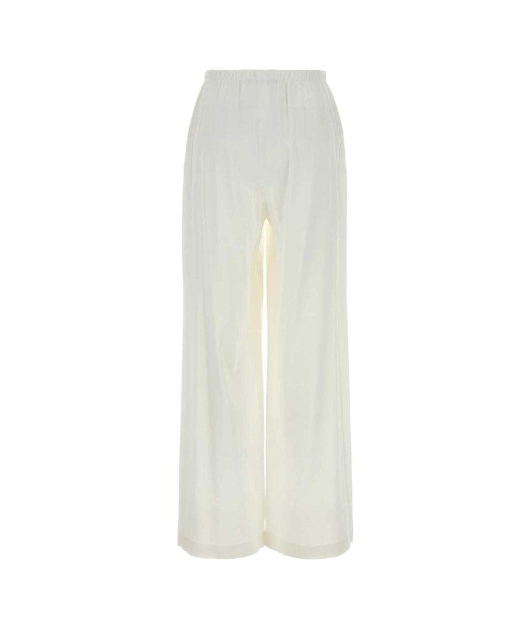 MAX MARA Белые льняные прямые брюки, фото 2