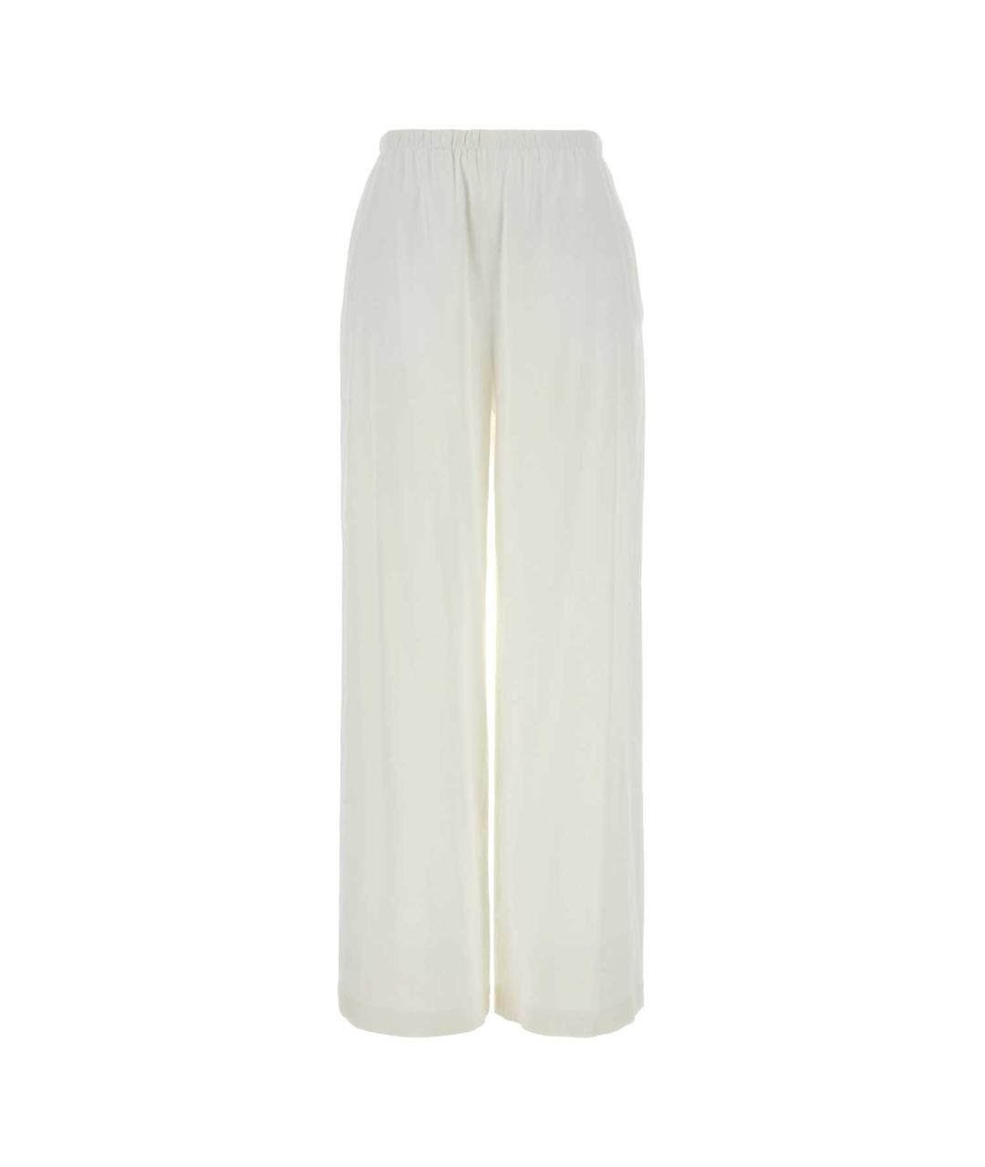 MAX MARA Белые льняные прямые брюки, фото 1