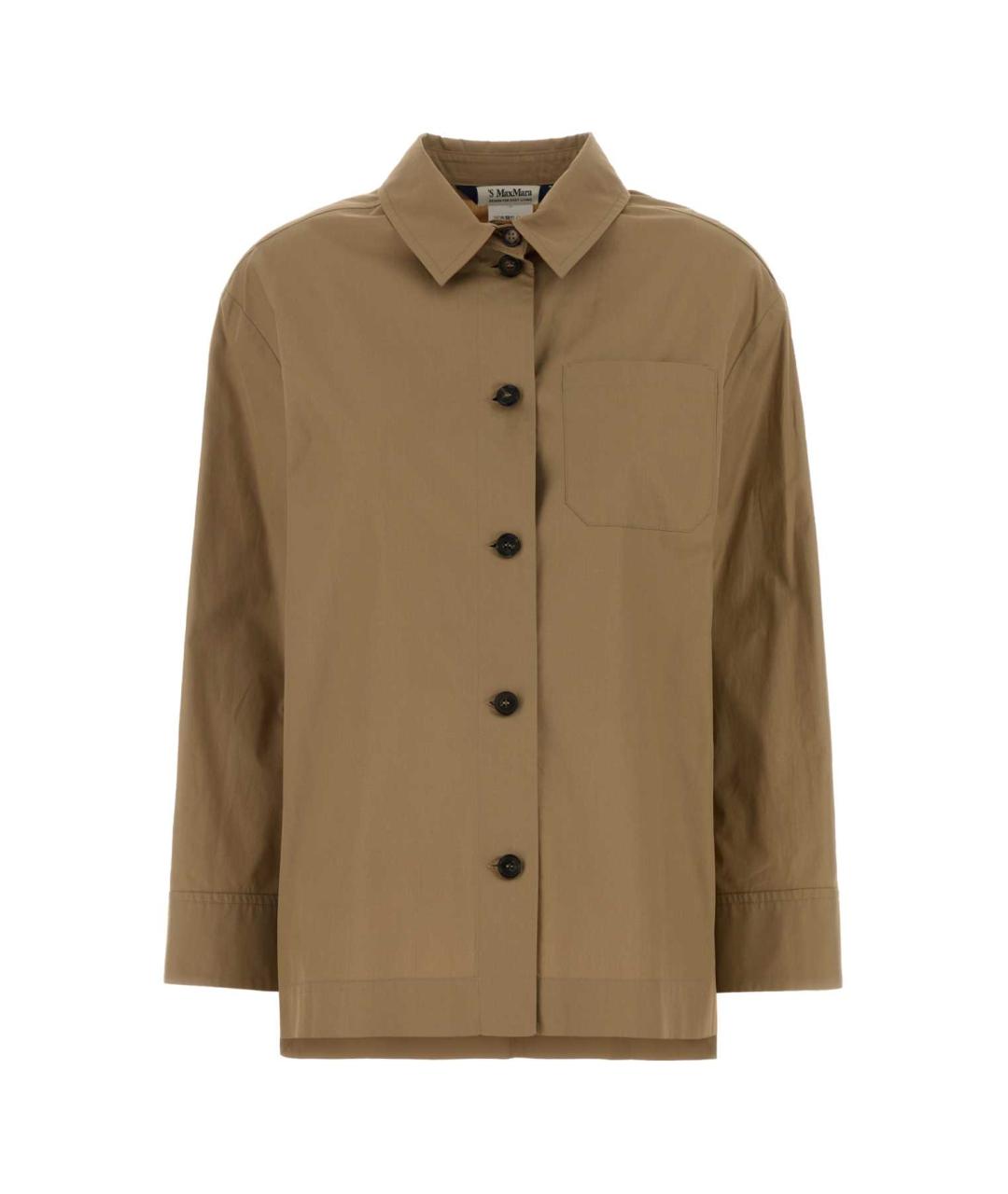 'S MAX MARA Бежевая хлопковая рубашка, фото 1