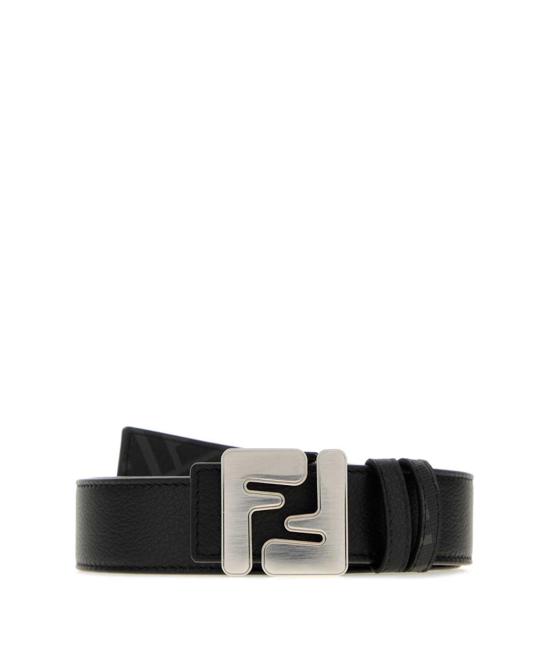 FENDI Черный кожаный ремень, фото 1
