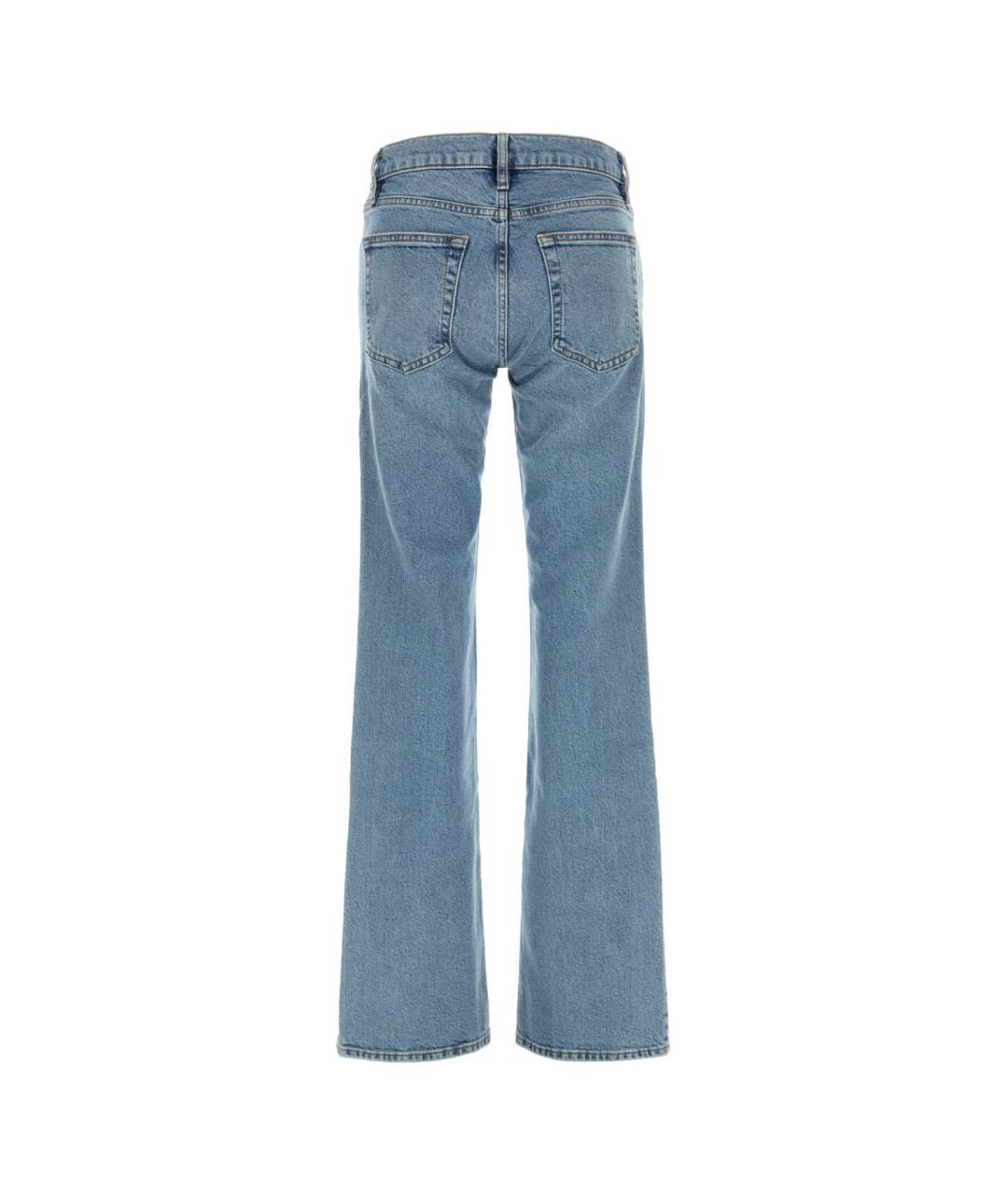 FRAME Синие хлопковые прямые джинсы, фото 2