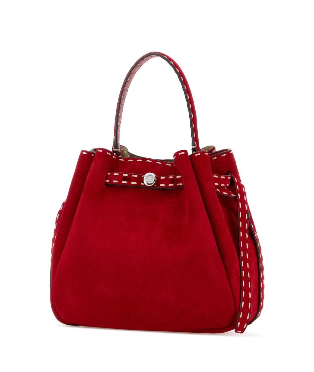 TORY BURCH Красная замшевая сумка с короткими ручками, фото 2