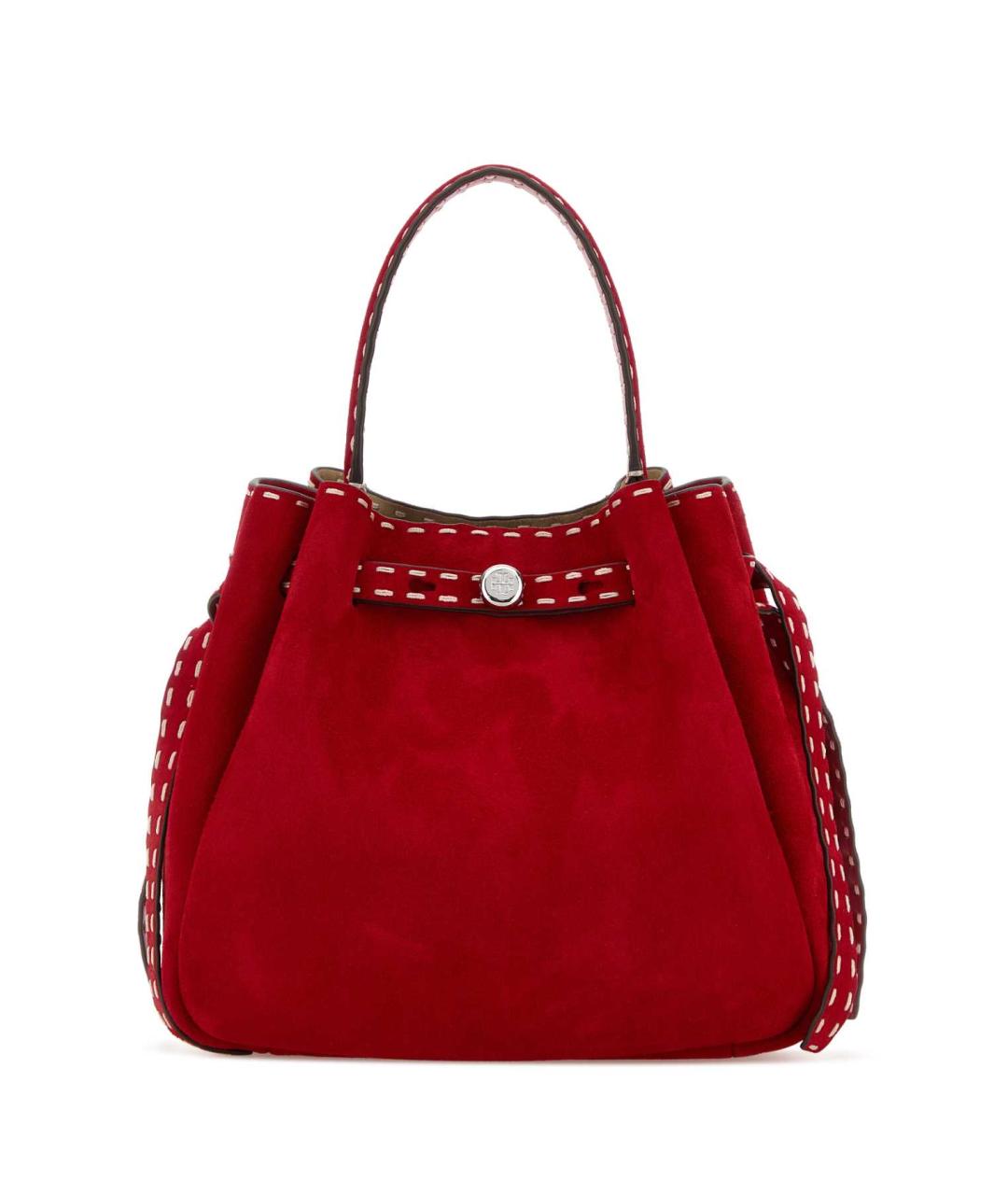 TORY BURCH Красная замшевая сумка с короткими ручками, фото 1