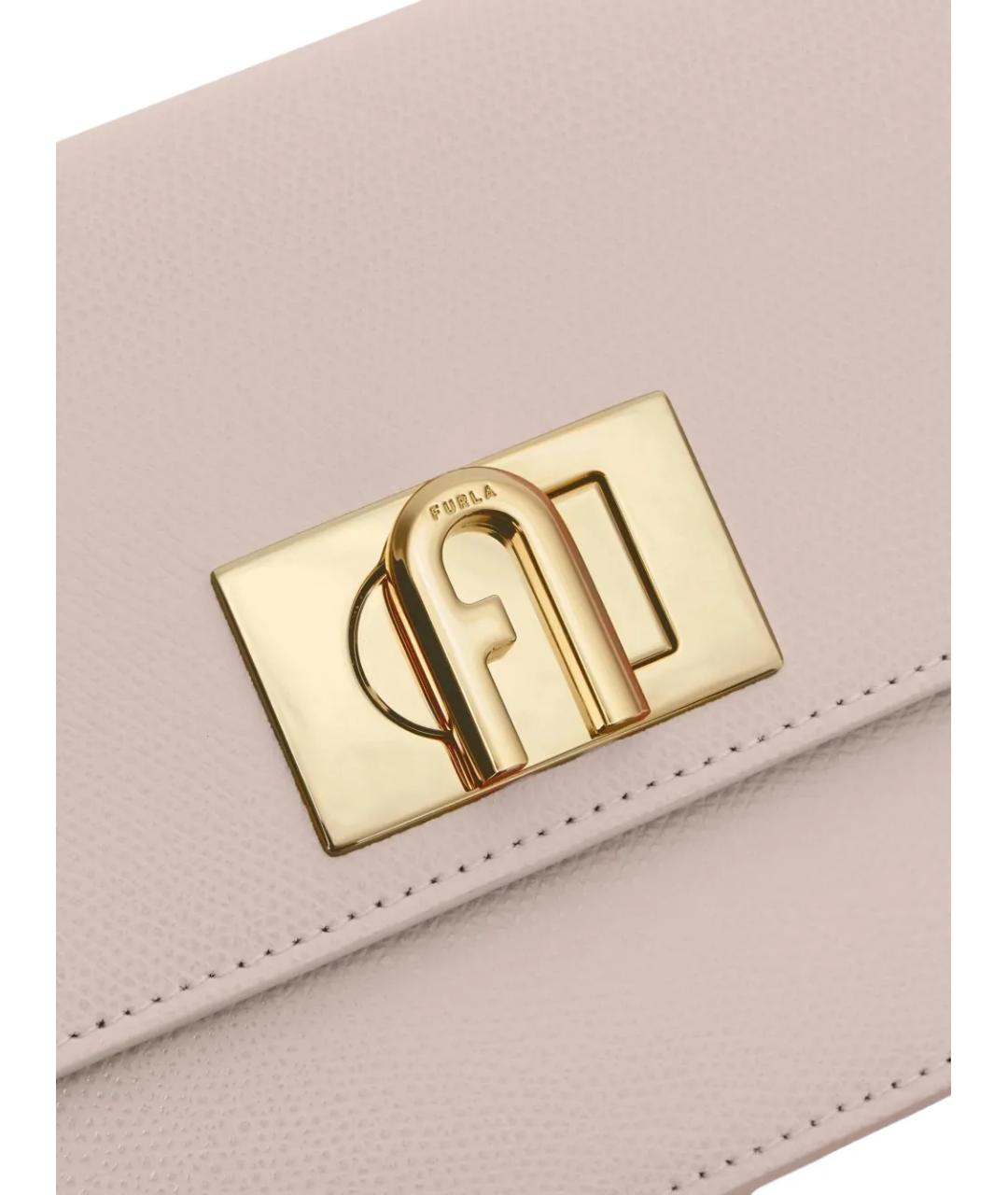 FURLA Розовая кожаная сумка через плечо, фото 3