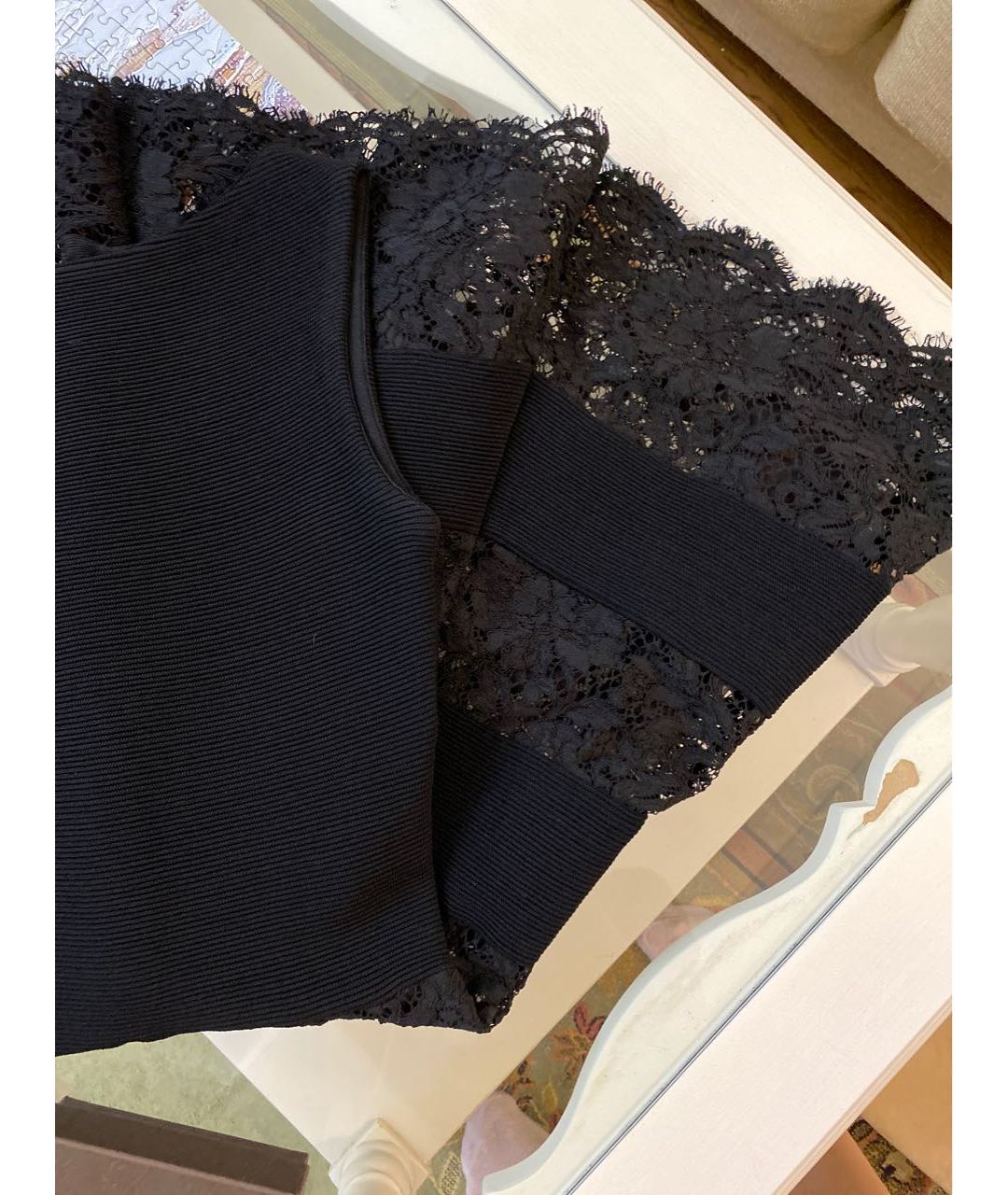 VALENTINO Черное вискозное повседневное платье, фото 7