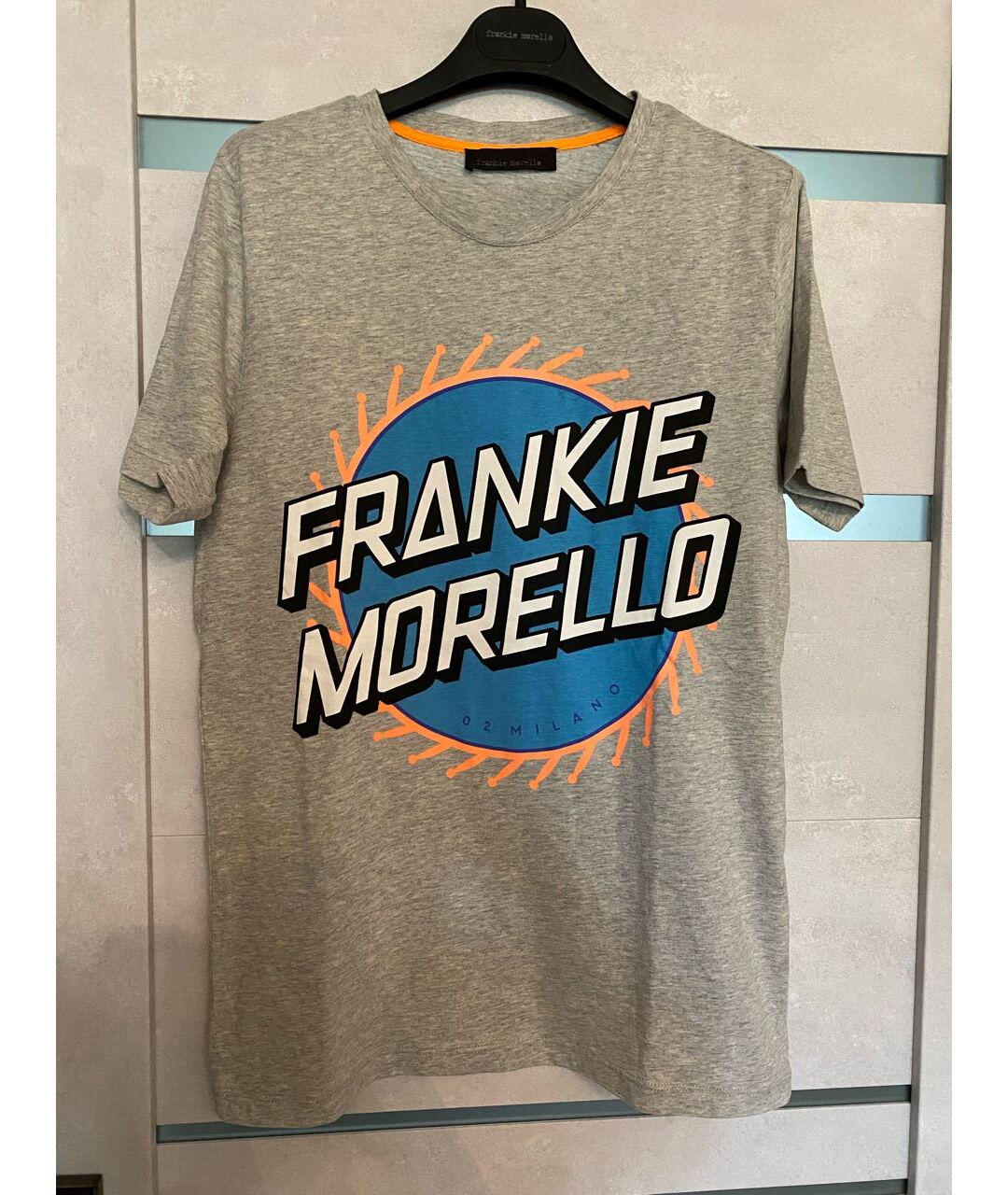 FRANKIE MORELLO Серая хлопковая футболка, фото 5