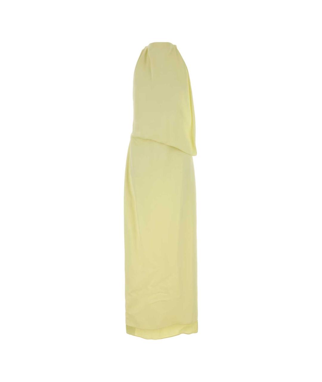 SPORTMAX Желтое вискозное вечернее платье, фото 1