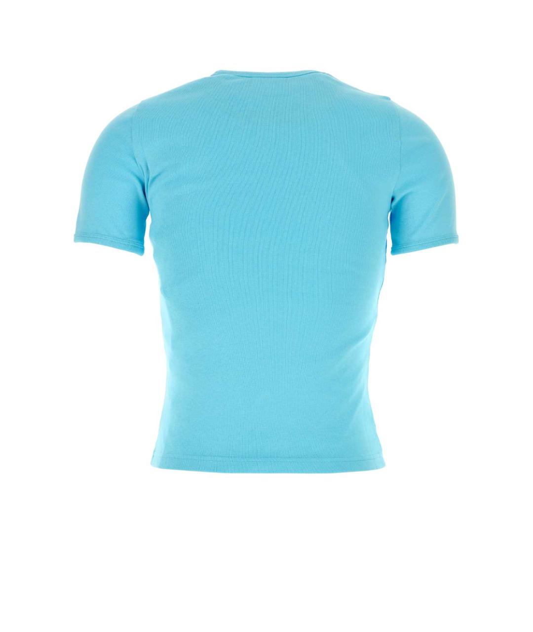 COURREGES Голубая хлопковая футболка, фото 2