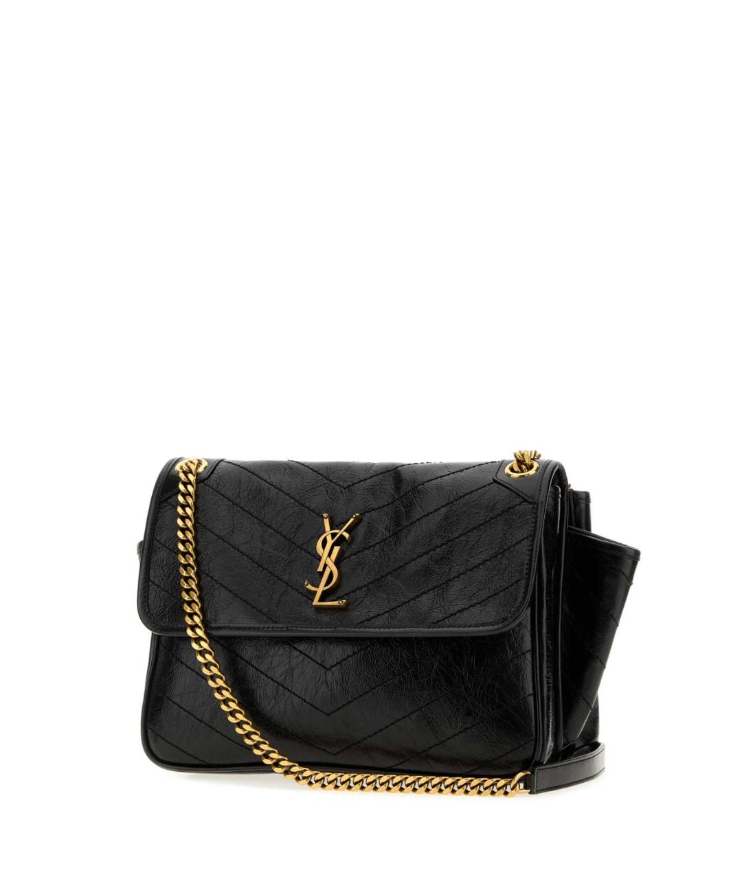 SAINT LAURENT Черная замшевая сумка через плечо, фото 2