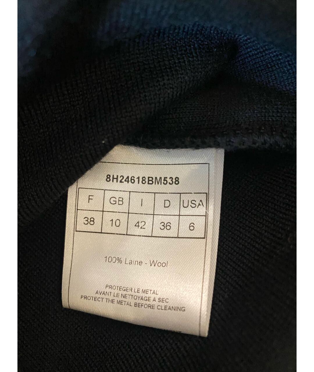 CHRISTIAN DIOR Черное шерстяное повседневное платье, фото 2