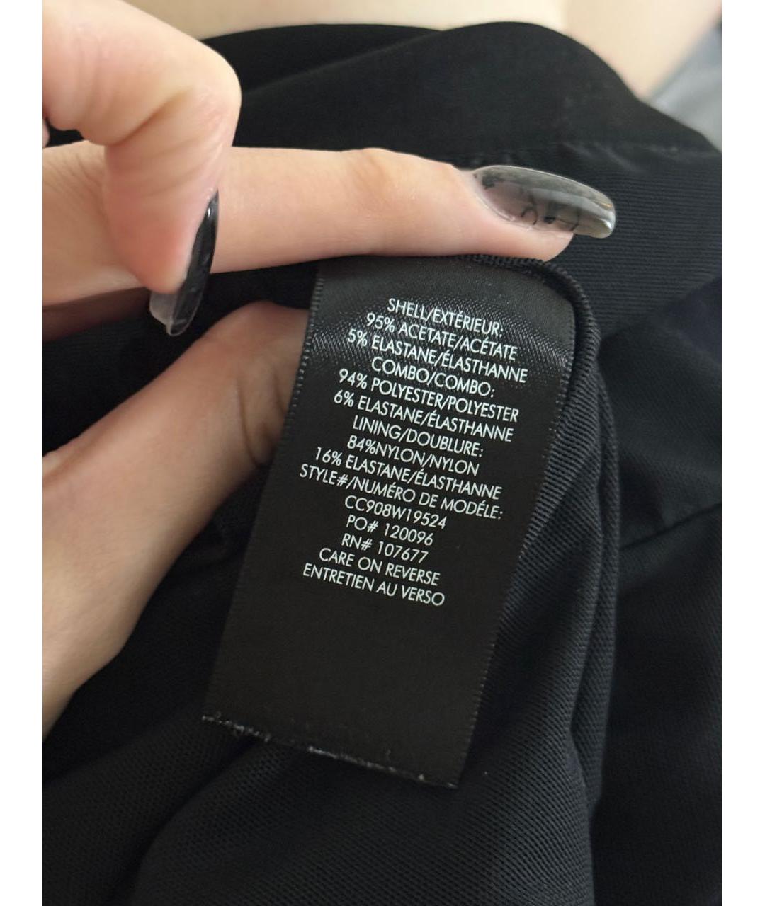 ALICE+OLIVIA Черное ацетатное коктейльное платье, фото 6