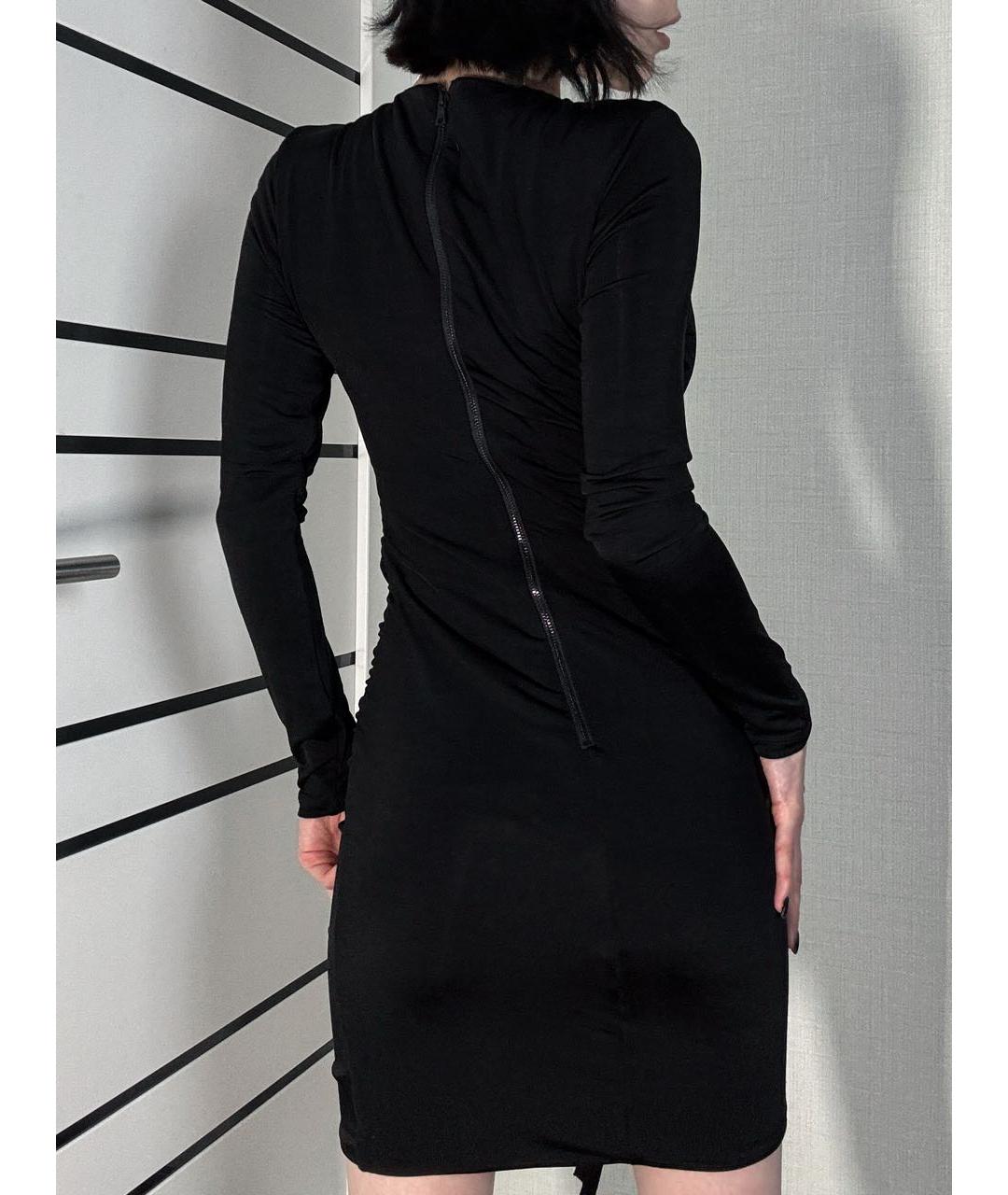 ALICE+OLIVIA Черное ацетатное коктейльное платье, фото 8