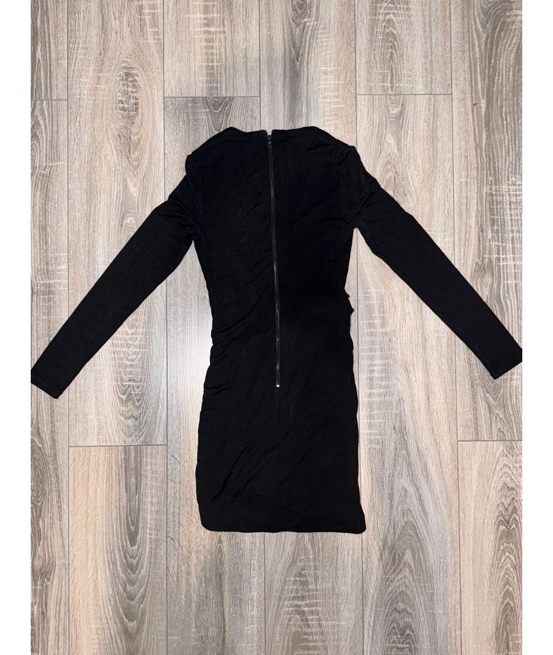 ALICE+OLIVIA Черное ацетатное коктейльное платье, фото 2