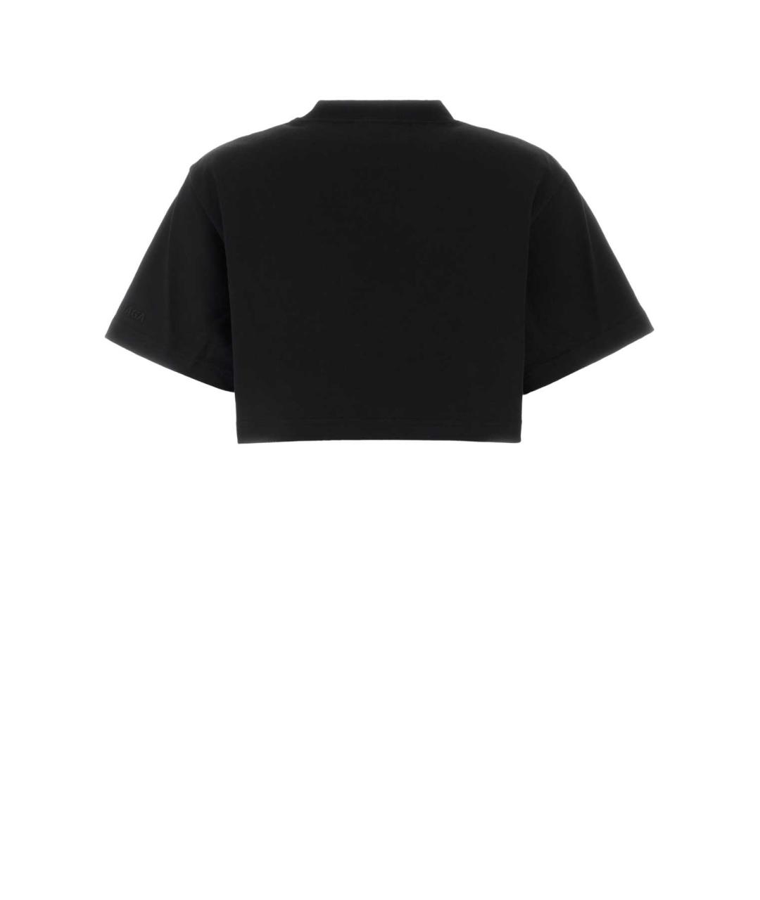 BALENCIAGA Черная хлопковая футболка, фото 2