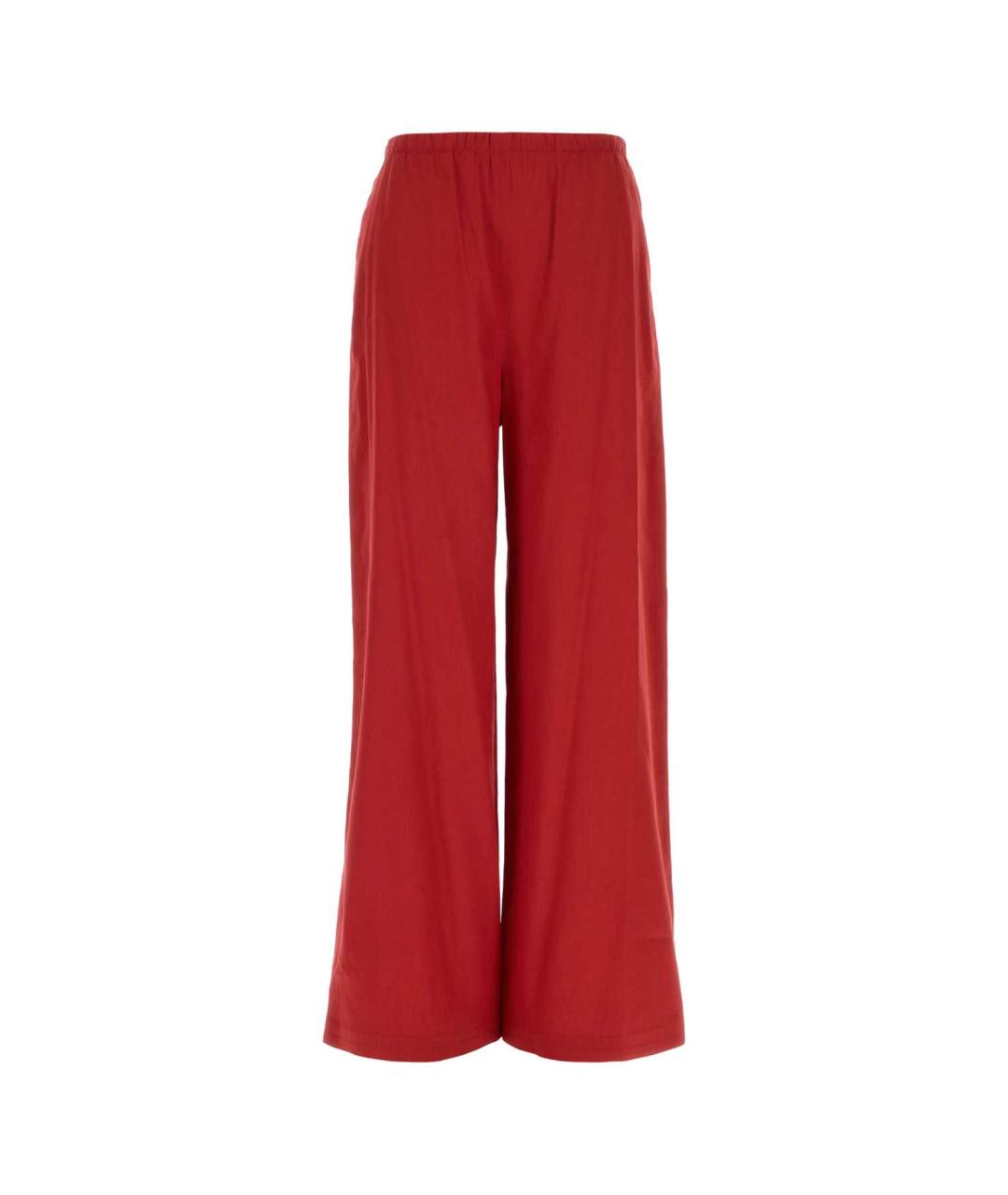 MAX MARA Красные льняные прямые брюки, фото 1