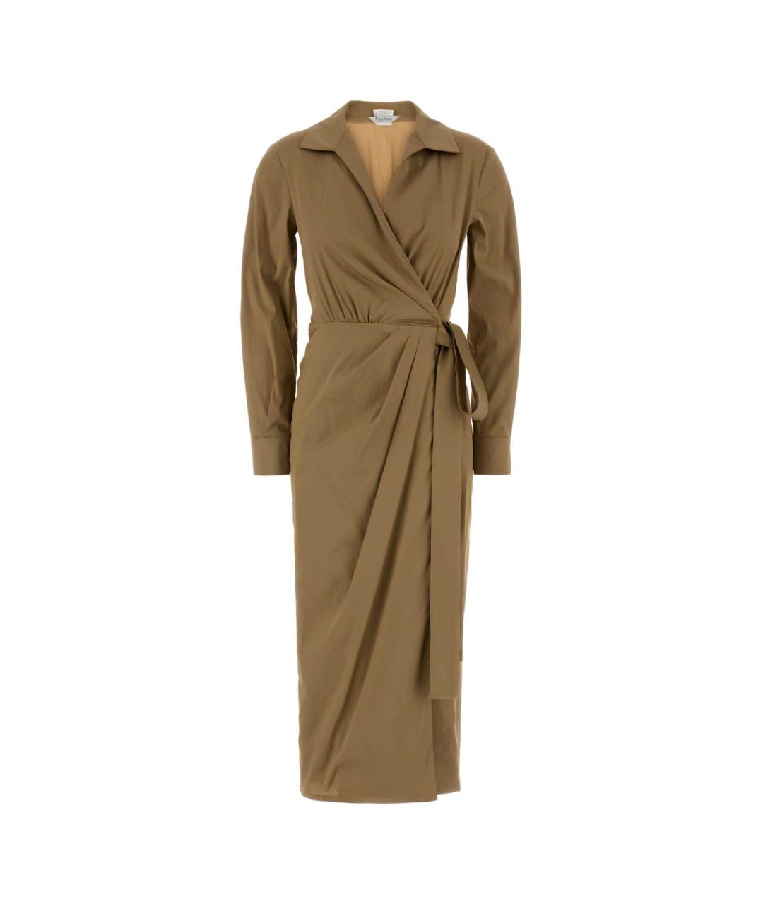 MAX MARA Бежевое хлопковое платье, фото 1