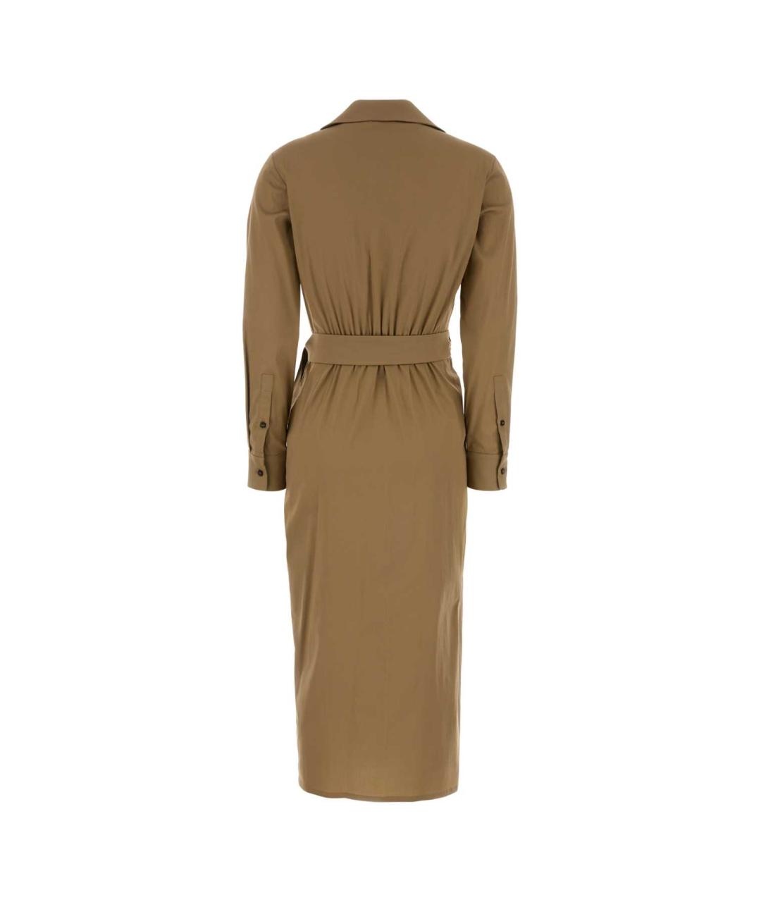 MAX MARA Бежевое хлопковое платье, фото 2