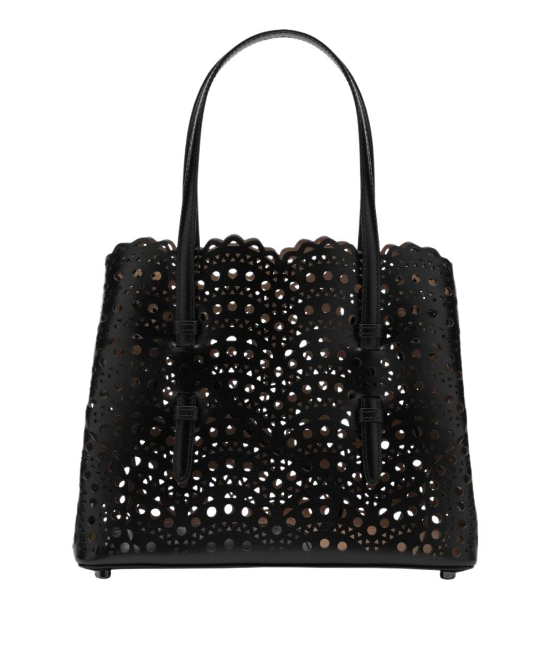 ALAIA Черная кожаная сумка тоут, фото 1