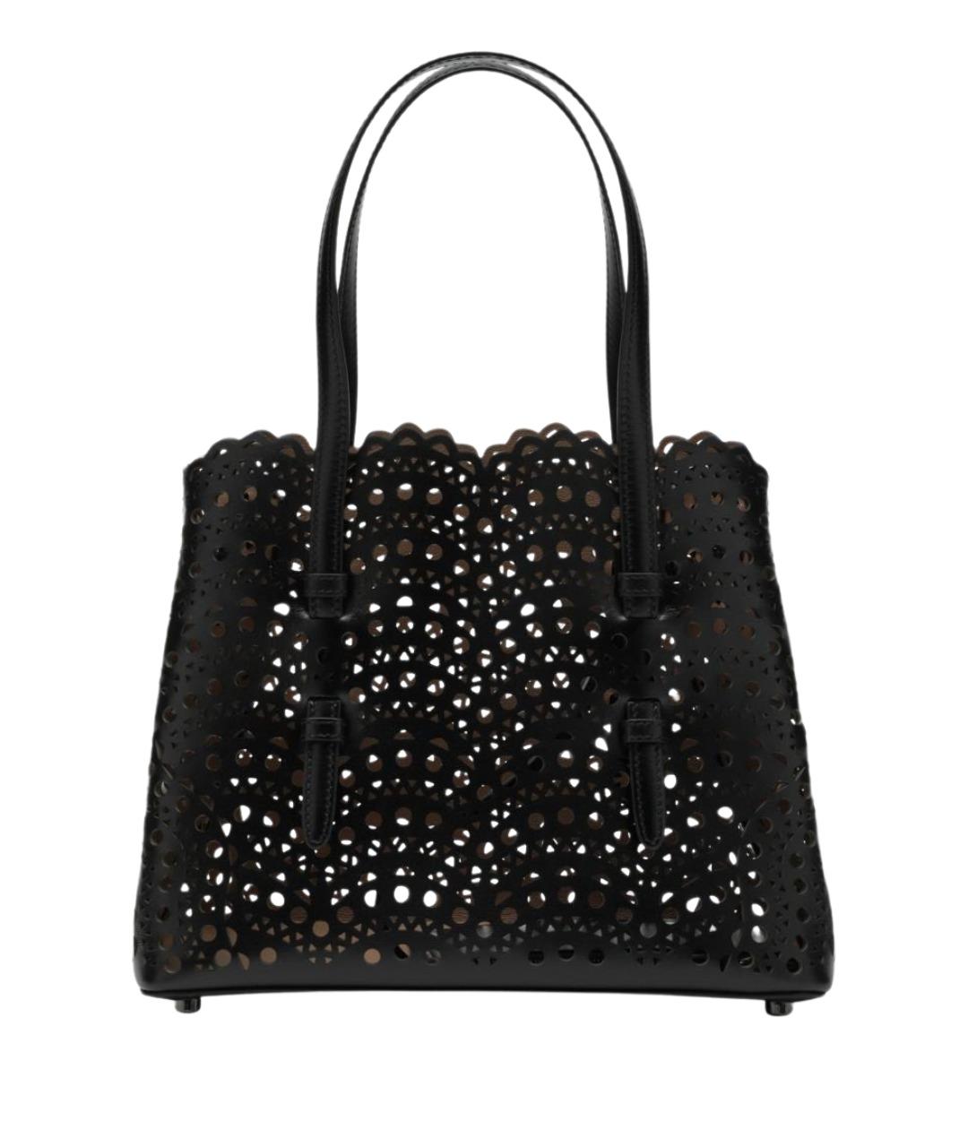 ALAIA Черная кожаная сумка тоут, фото 2