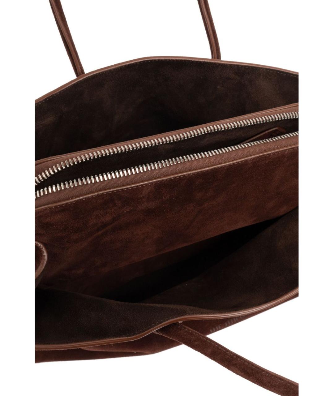 THE ATTICO Коричневая замшевая сумка через плечо, фото 2