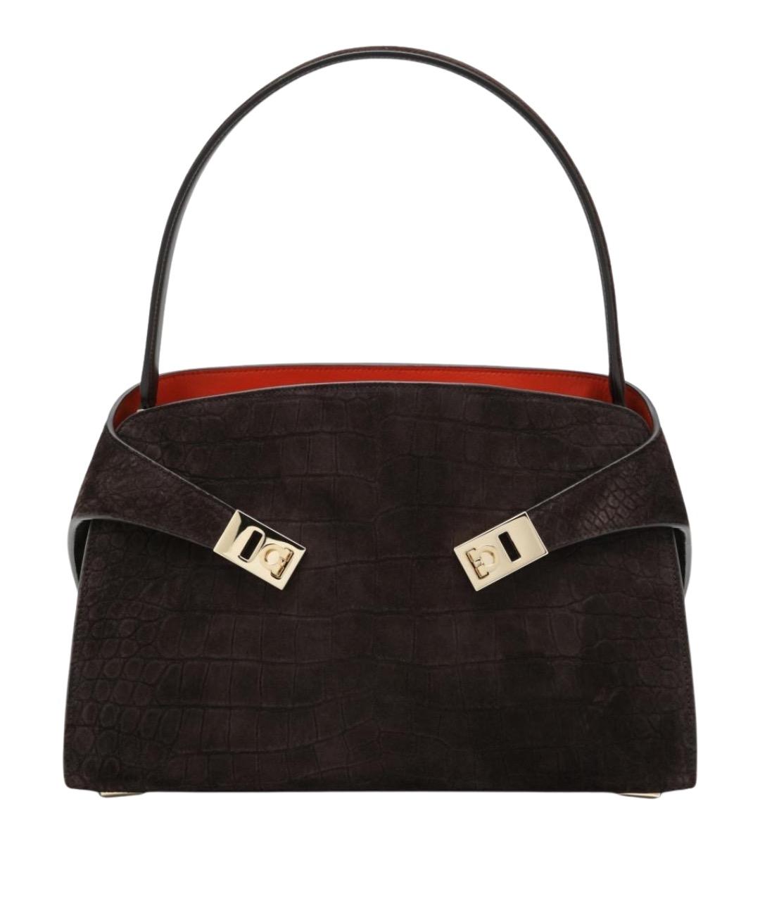 FERRAGAMO Коричневая сумка через плечо, фото 1