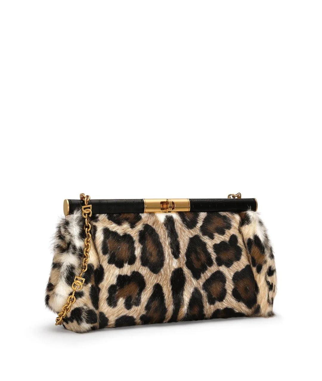 DOLCE&GABBANA Коричневая кожаная сумка через плечо, фото 3