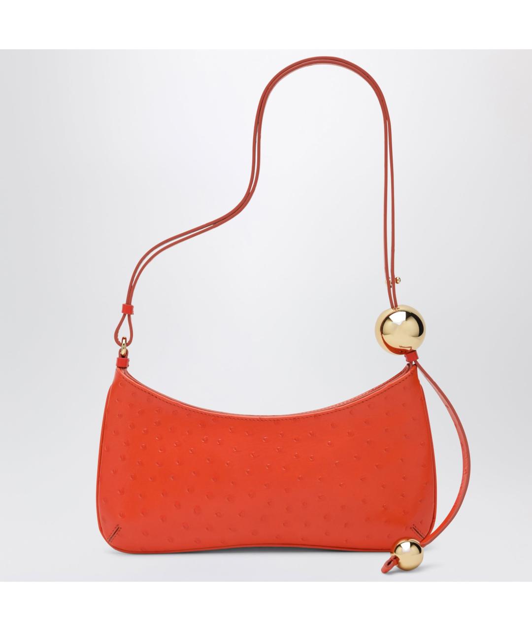 JACQUEMUS Оранжевая кожаная сумка через плечо, фото 2