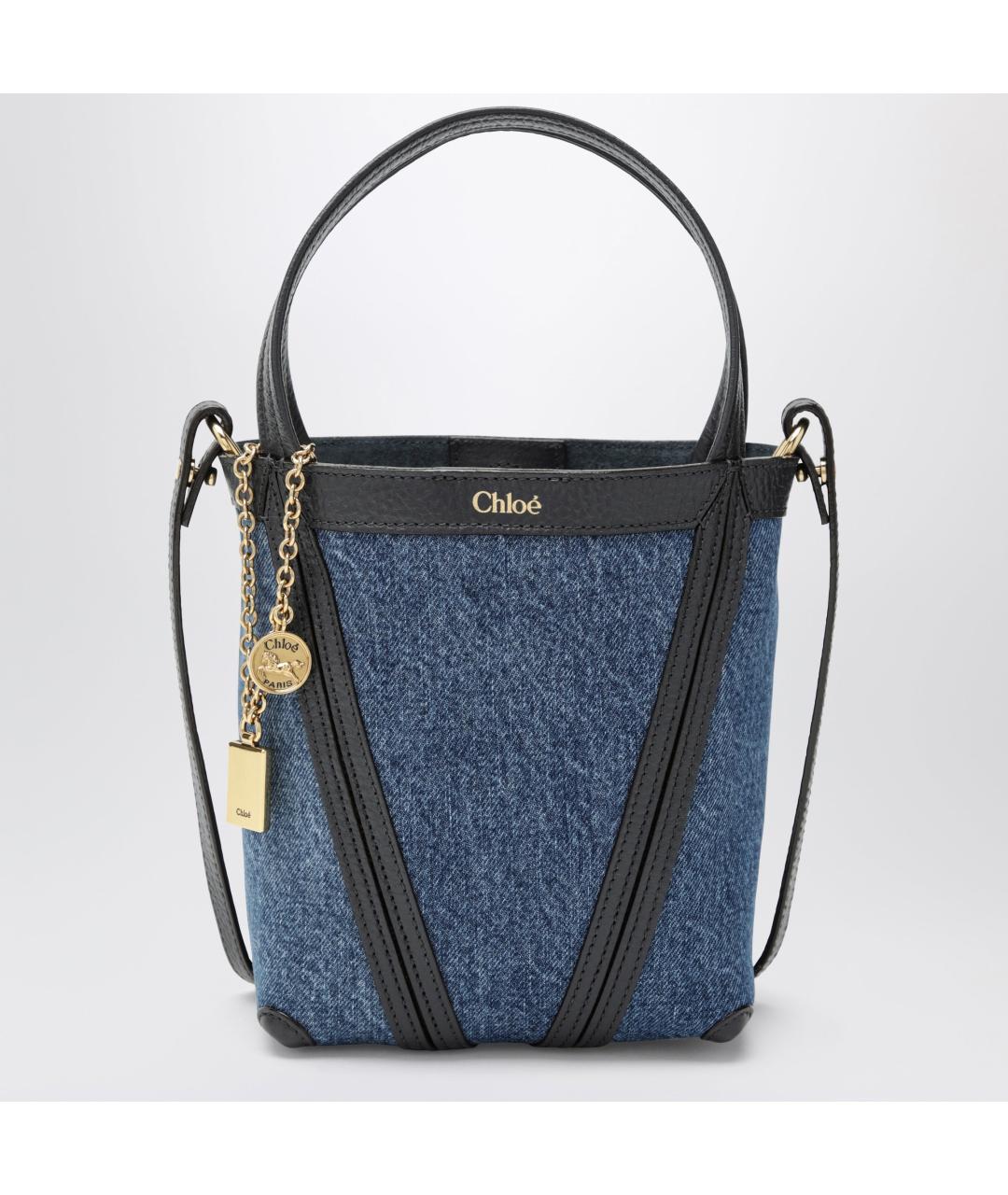 CHLOE Синяя тканевая сумка тоут, фото 3